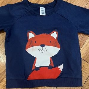 Carter’s fox print crewneck sweatshirt 24m